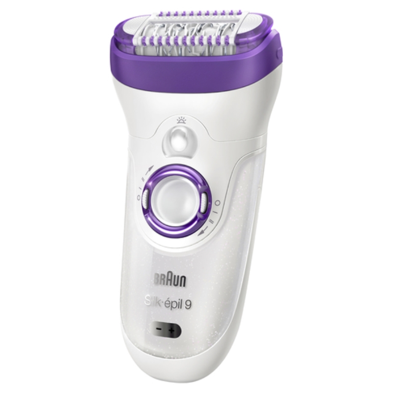 BRAUN Silk épil 9 (9561) epilatore Braun wet & dry 40 pinzette bianco e rosa + 6 accessori